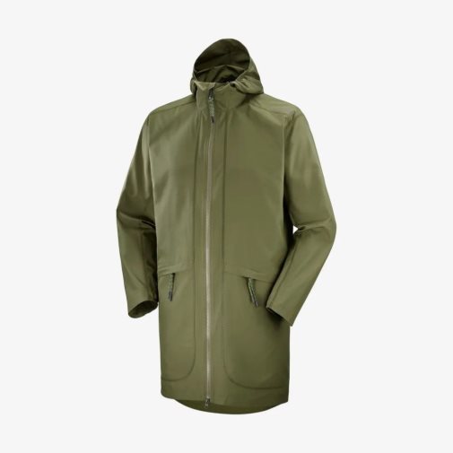 Olive Salomon Outlife Long Packable Women's Windbreaker | IE OD6790